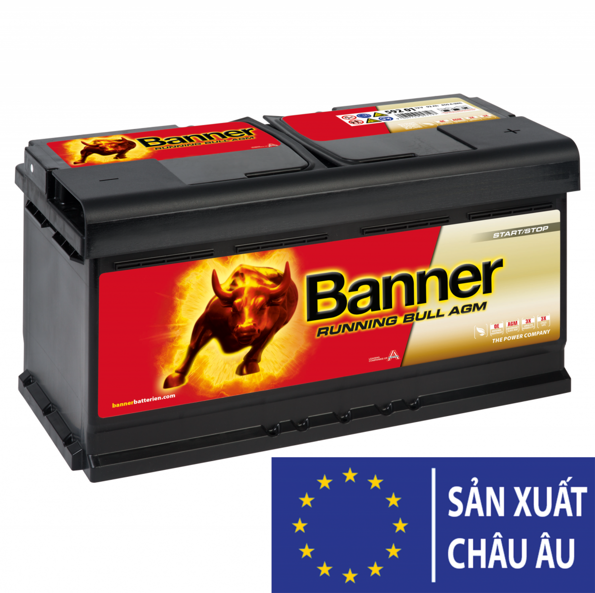 BÌNH ẮC QUY BANNER RUNNING BULL AGM 592 01 12V 92AH