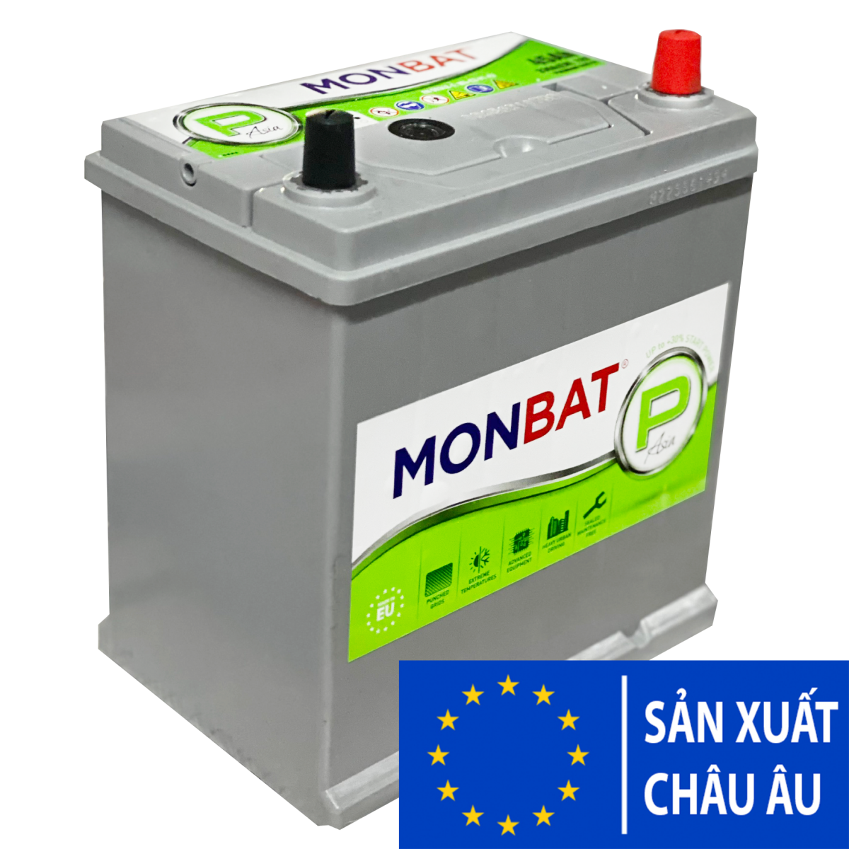BÌNH ẮC QUY MONBAT PREMIUM 55B19L 12V 45AH - NHẬP KHẨU CHÂU ÂU